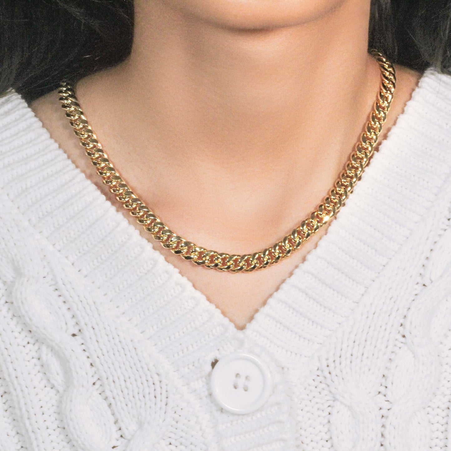 10K Yellow Gold Semi Solid Miami Cuban Chain Necklace (7.25mm) – True Pure Gold