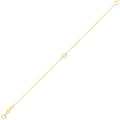 14K Yellow Gold Women's Mini Initial G Bracelet – 7 Inches – 14K Gold