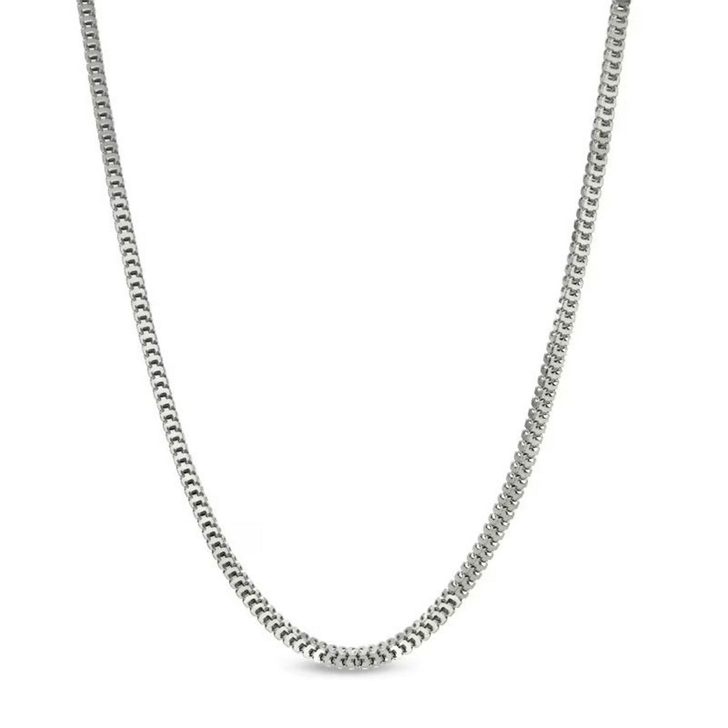 14k White Gold Milano Chain (1.10 mm)