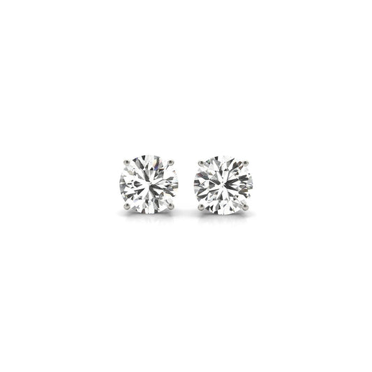 1.5 cttw Lab Grown Round Diamond Stud Earrings 14k White Gold