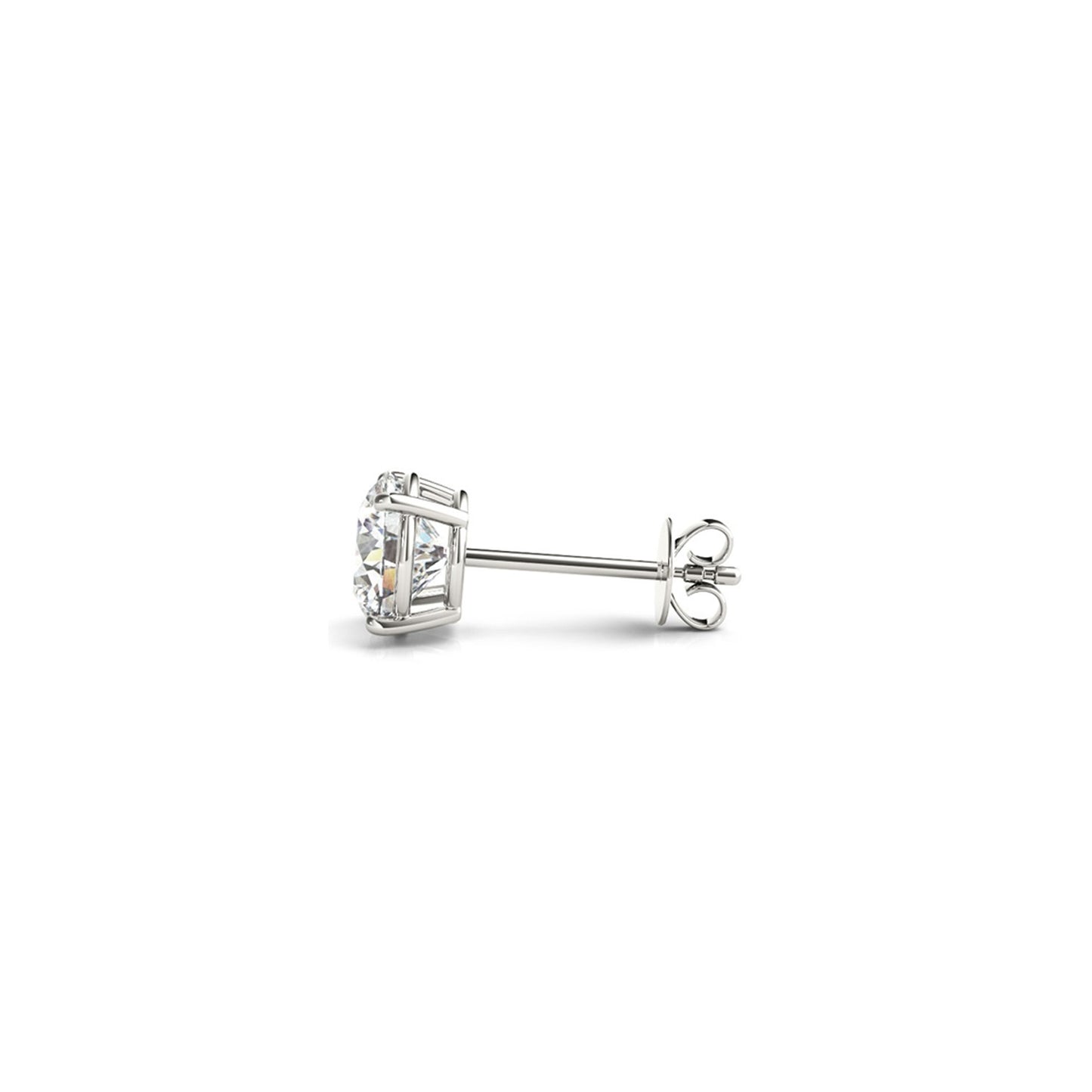 1.5 cttw Lab Grown Round Diamond Stud Earrings 14k White Gold