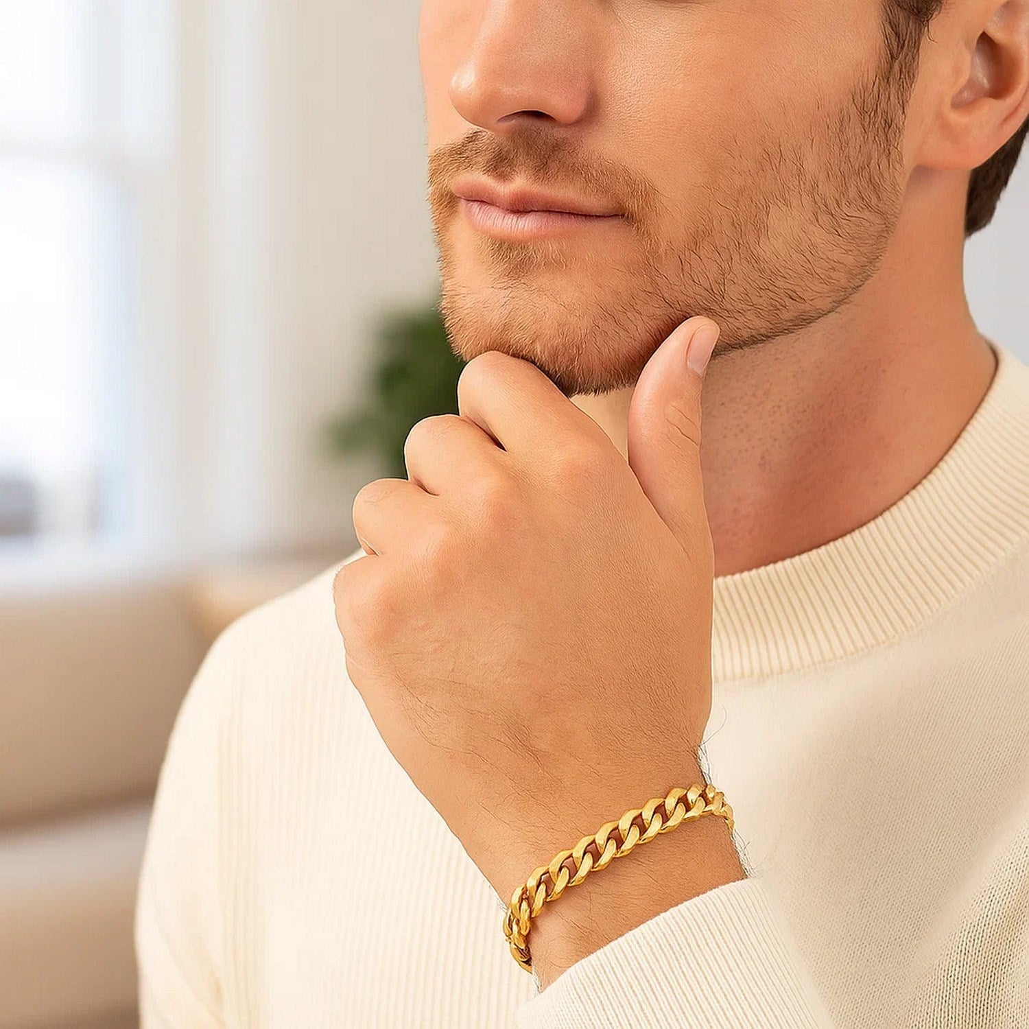 14K Yellow Gold Polished Miami Cuban Chain Bracelet (6.50mm)