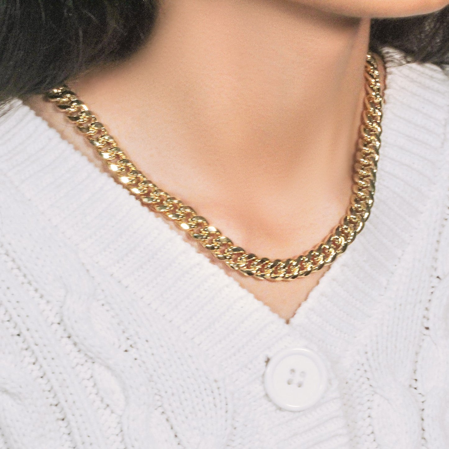 10K Yellow Gold Semi Solid Miami Cuban Chain Necklace (9.10mm) – True Pure Gold