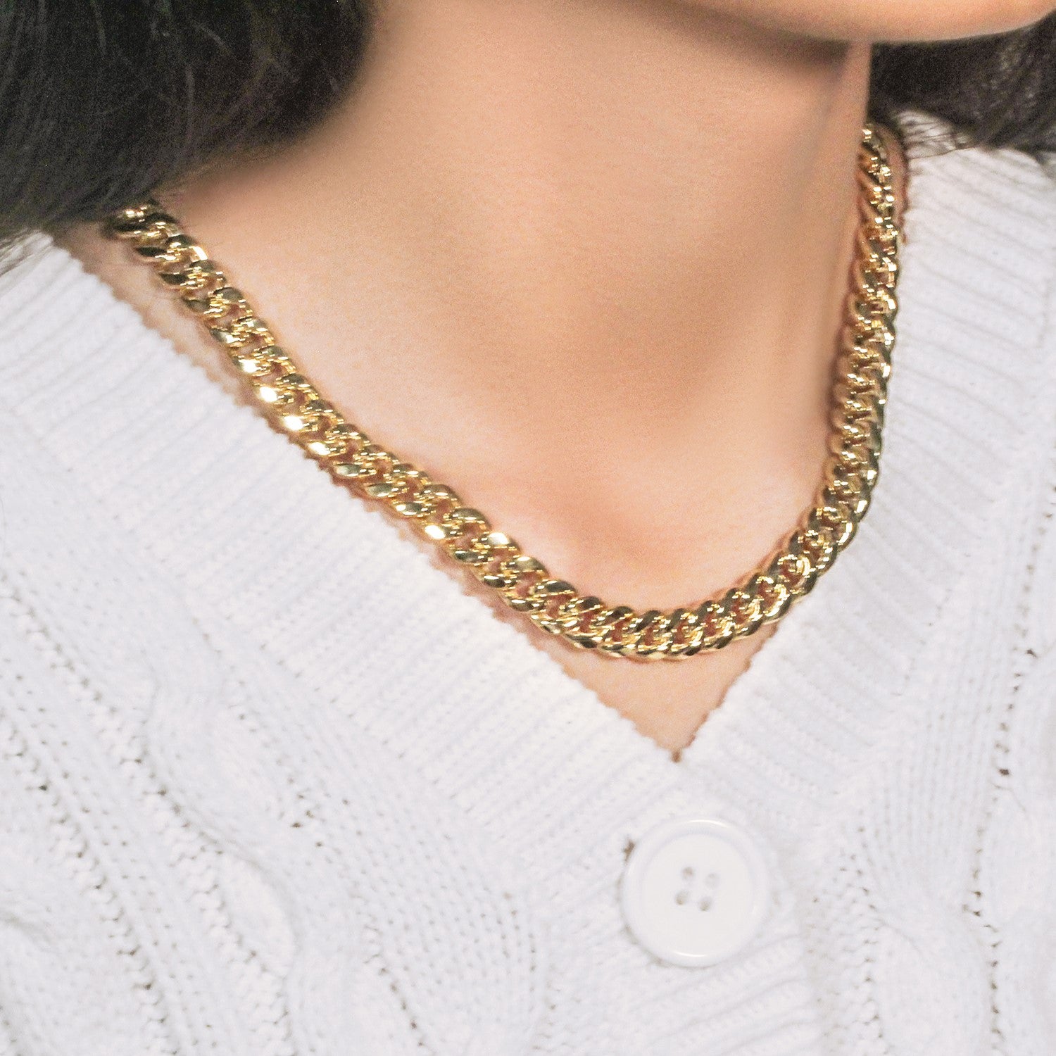 10K Yellow Gold Semi Solid Miami Cuban Chain Necklace (9.10mm) – True Pure Gold