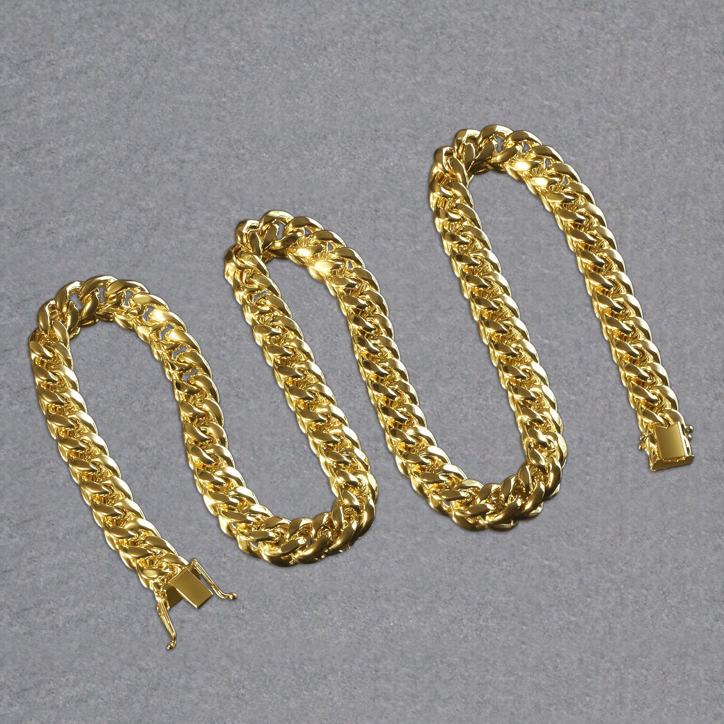 10K Yellow Gold Semi Solid Miami Cuban Chain Necklace (9.10mm) – True Pure Gold