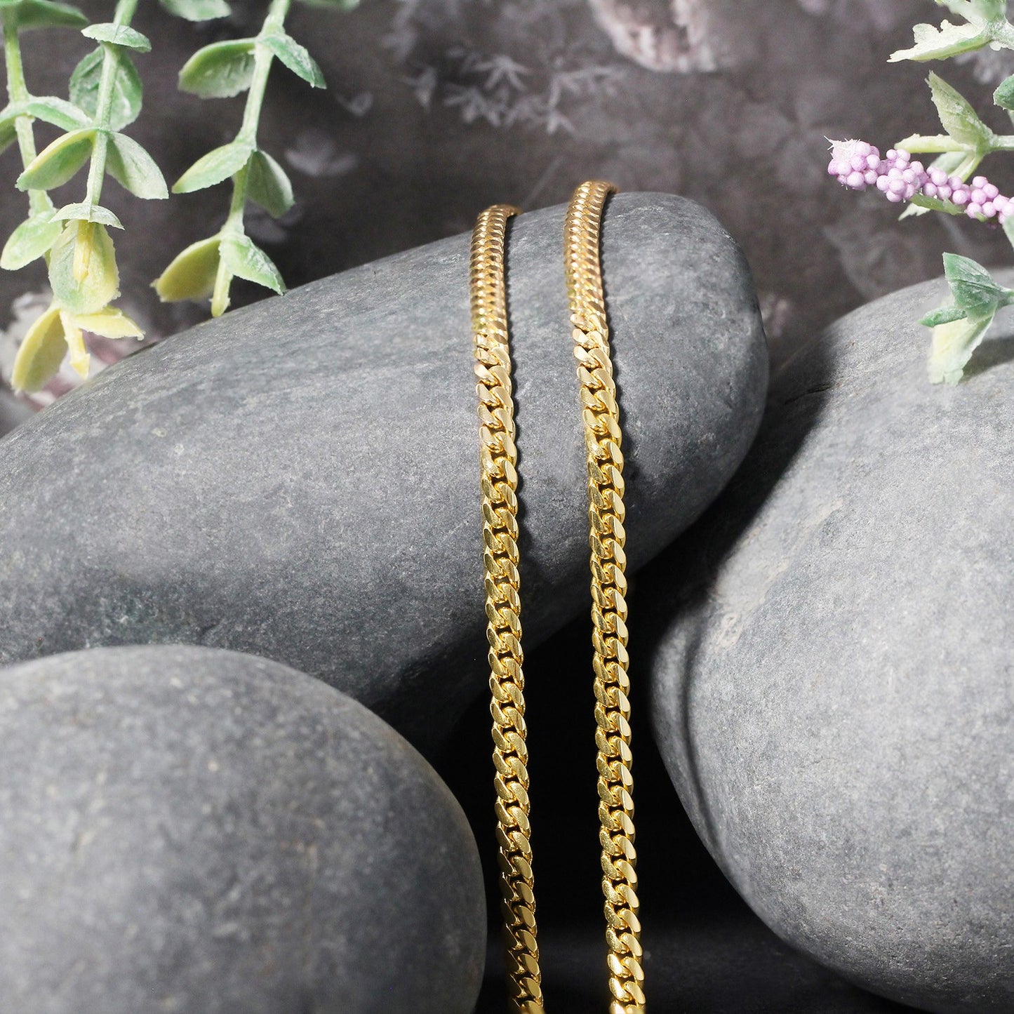 14K Yellow Gold Classic Solid Miami Cuban Chain Necklace (3.20mm) – True Pure Gold