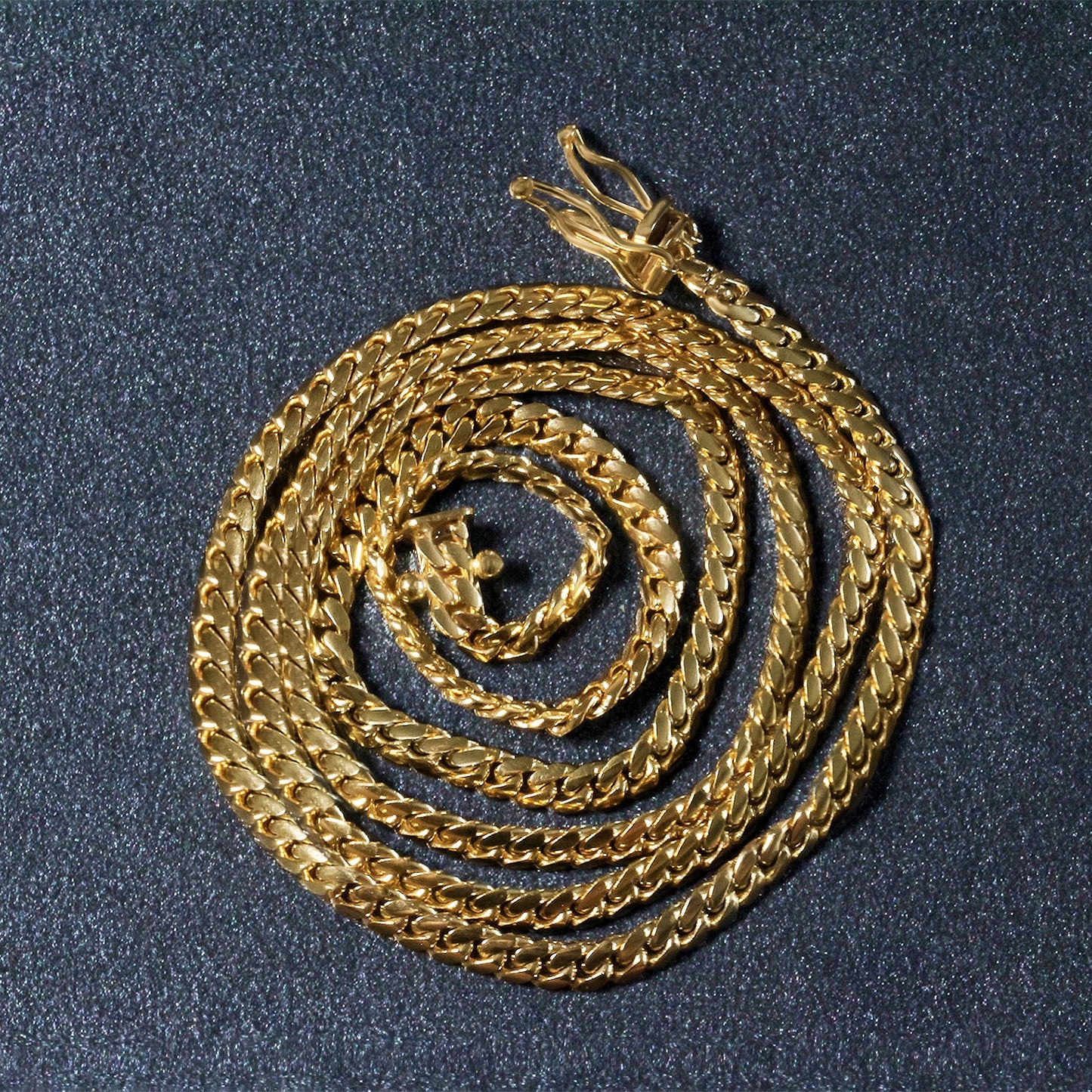 14K Yellow Gold Classic Solid Miami Cuban Chain Necklace (3.20mm) – True Pure Gold