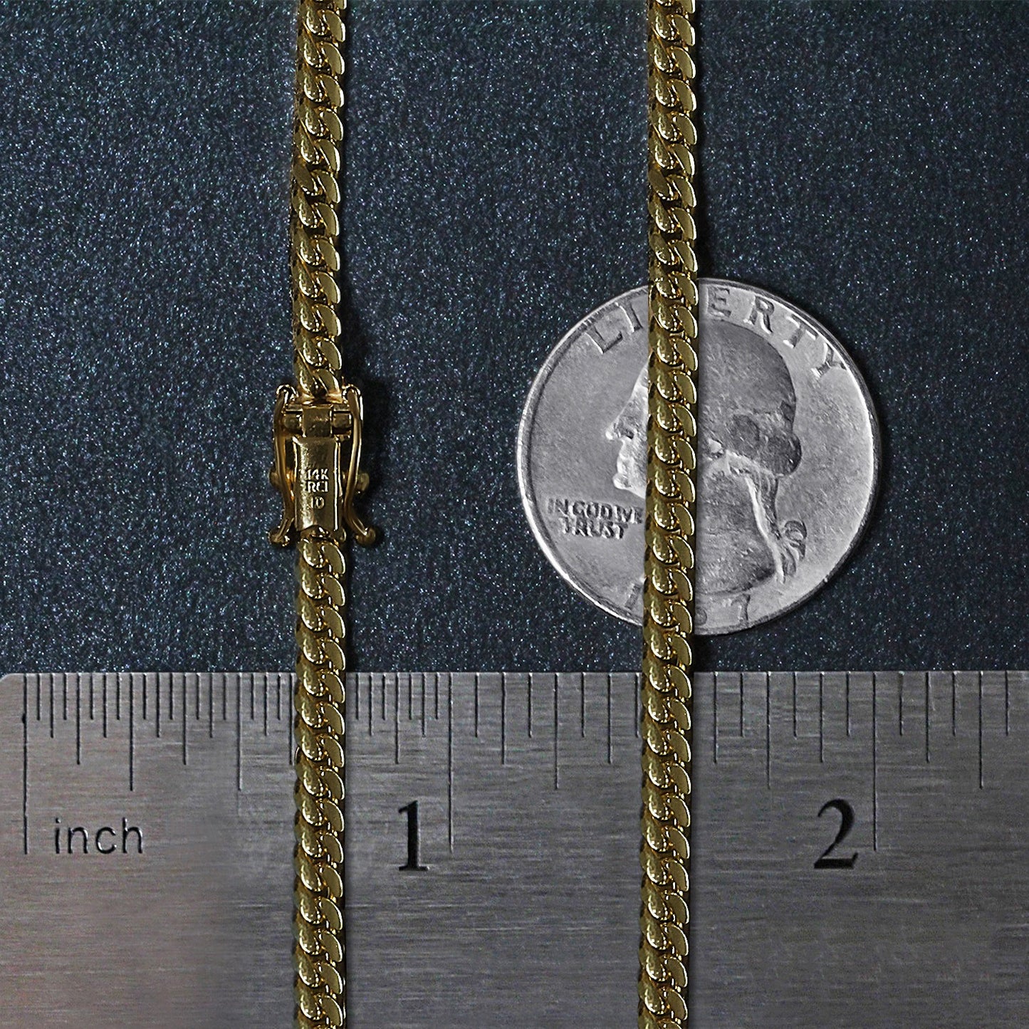 14K Yellow Gold Classic Solid Miami Cuban Chain Necklace (3.20mm) – True Pure Gold