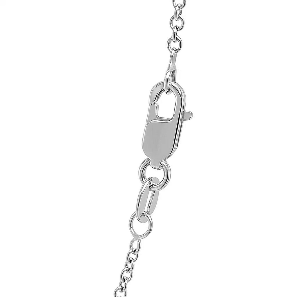 14K White Gold Round Cable Link Chain Necklace (1.90 mm)