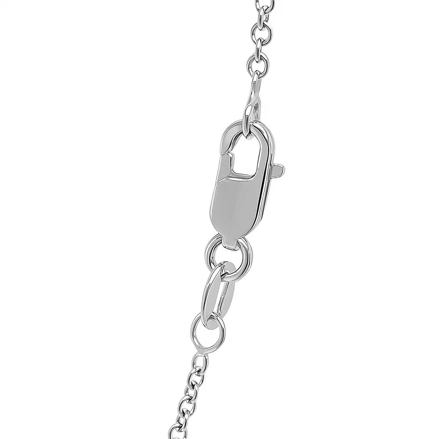 14K White Gold Round Cable Link Chain Necklace (1.90 mm)