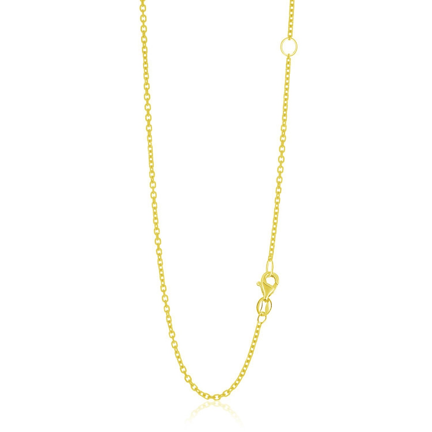 14K Yellow Gold Adjustable Cable Chain Necklace (1.50 mm)