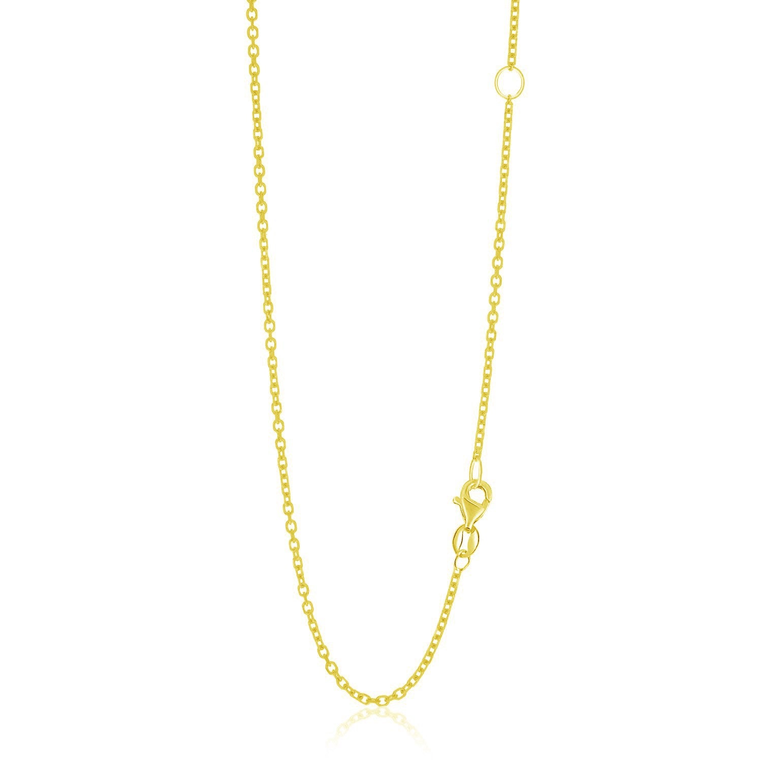 14K Yellow Gold Adjustable Cable Chain Necklace (1.50 mm)