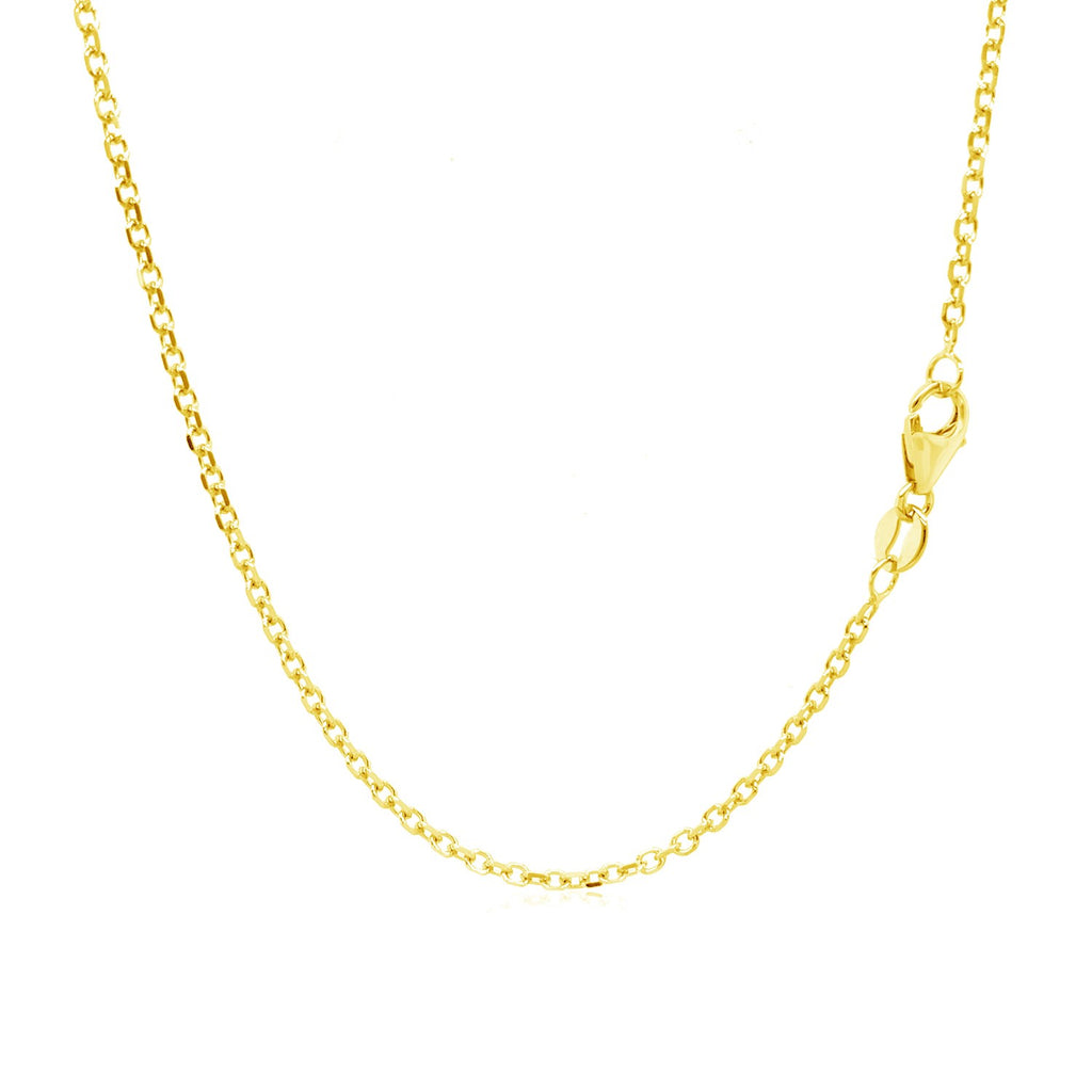 14K Yellow Gold Adjustable Cable Chain Necklace (1.50 mm)
