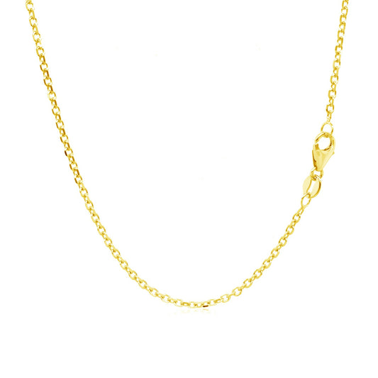 14K Yellow Gold Adjustable Cable Chain Necklace (1.50 mm)