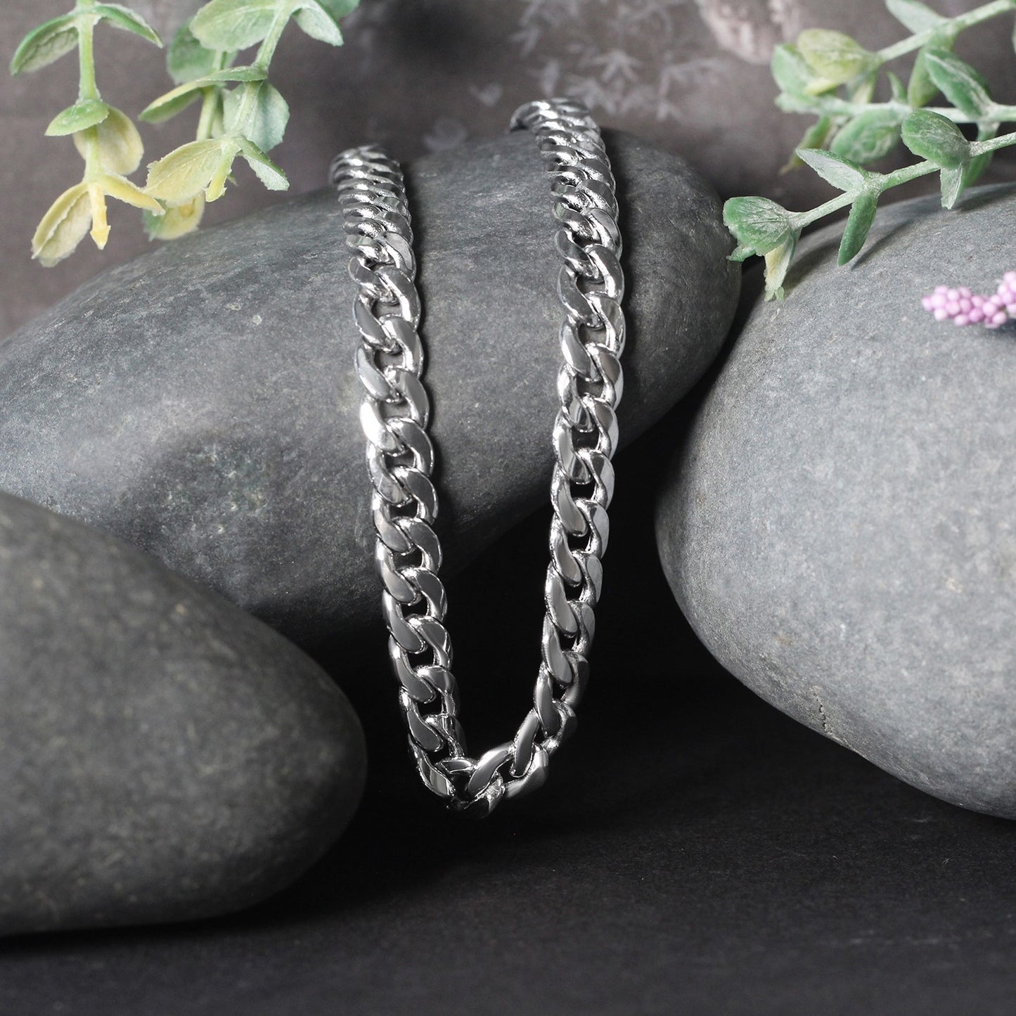 14K White Gold Semi Solid Miami Cuban Chain Necklace (7.00mm) – True Pure Gold