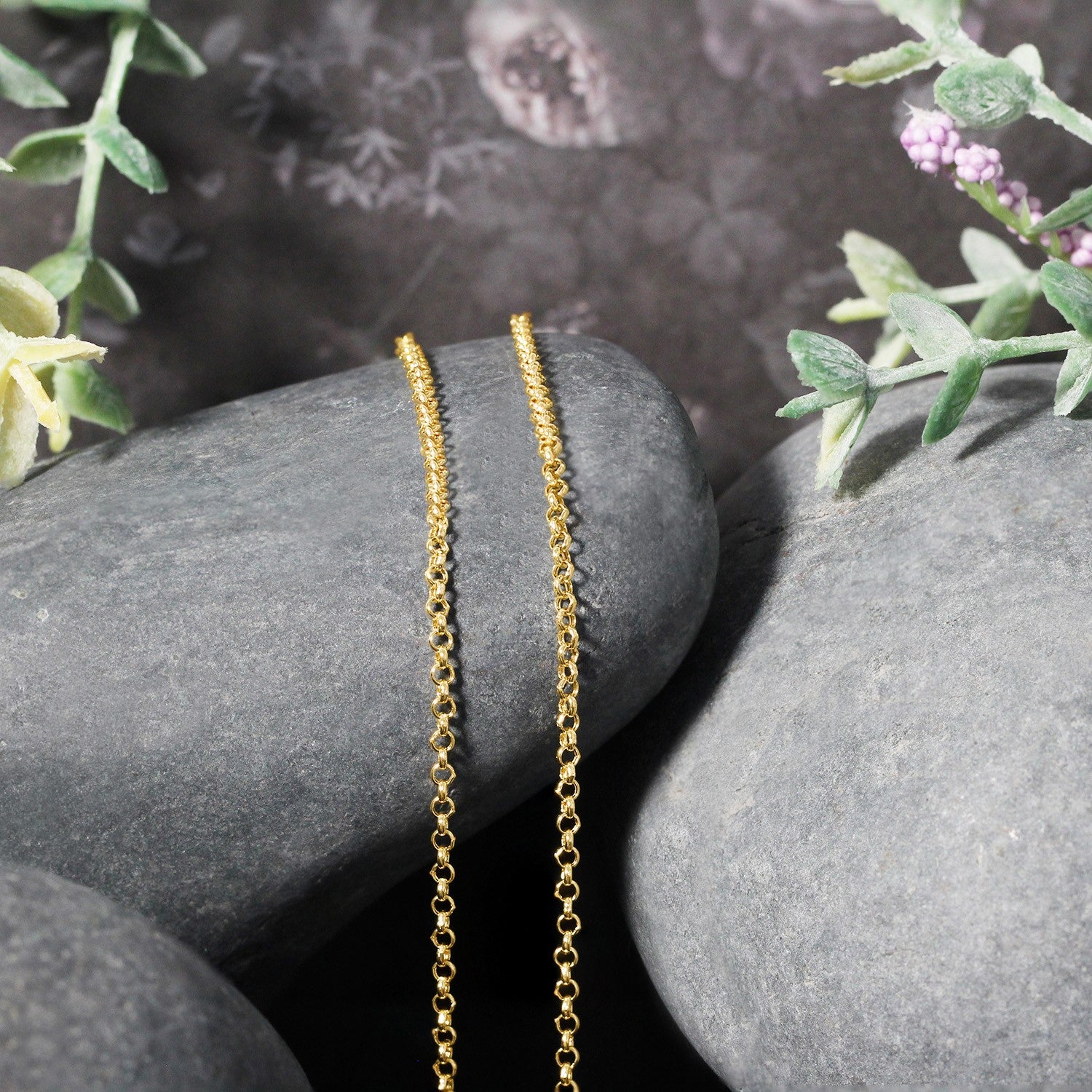 14K Yellow Gold Rolo Chain – 1.90mm, Solid Gold