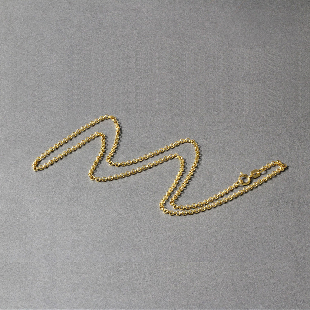 14K Yellow Gold Rolo Chain – 1.90mm, Solid Gold