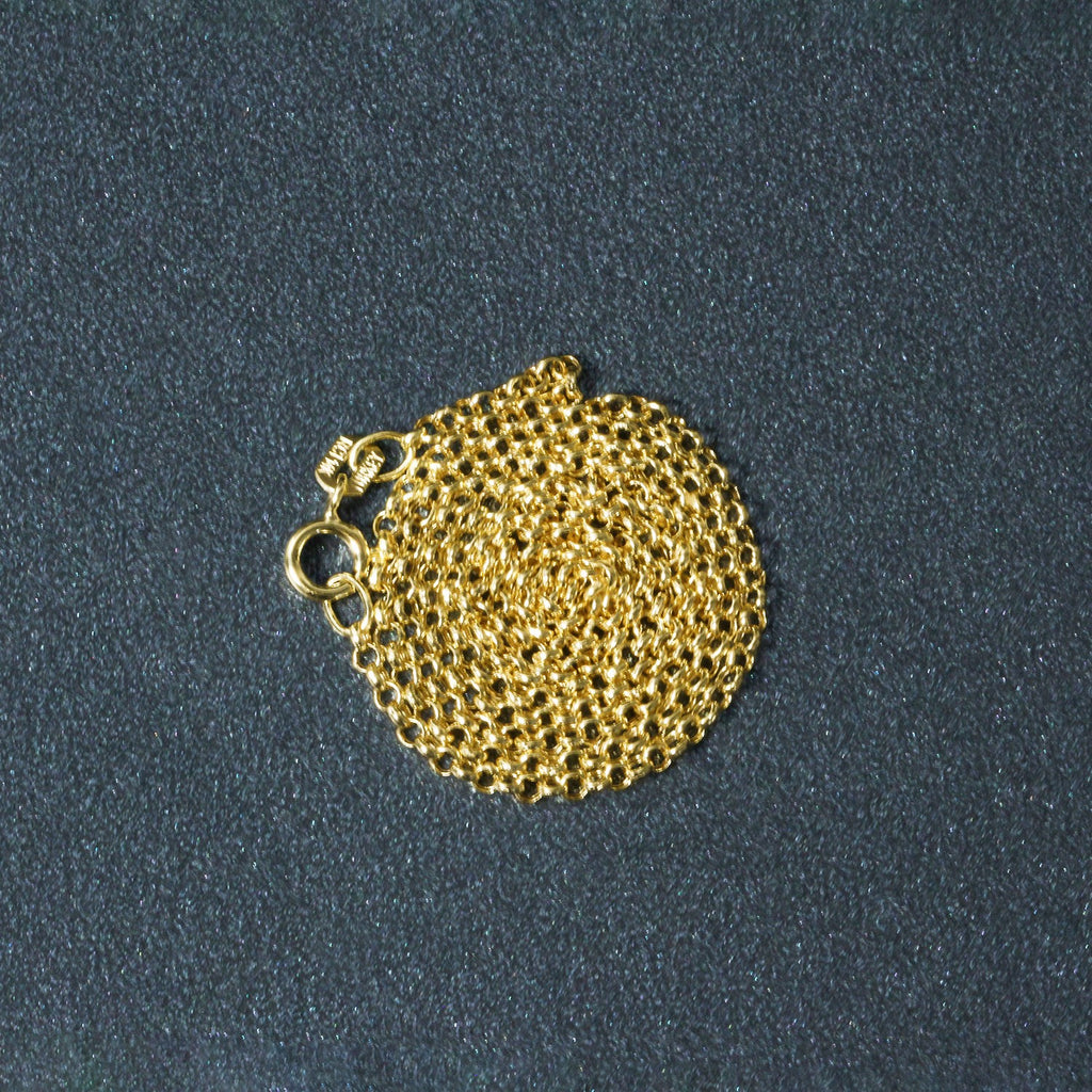 14K Yellow Gold Rolo Chain – 1.90mm, Solid Gold