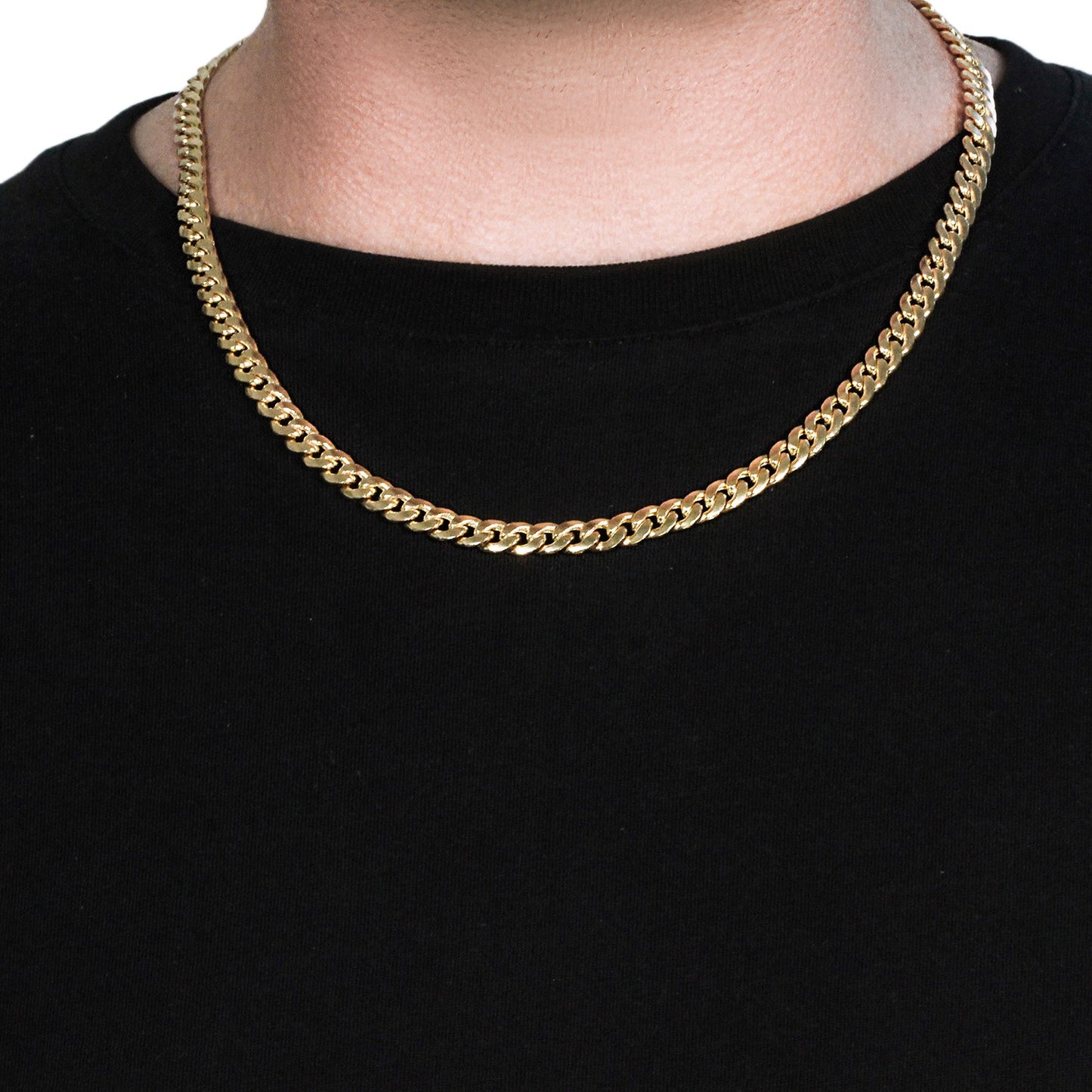 10K Yellow Gold Light Miami Cuban Chain Necklace (7.00mm) – True Pure Gold