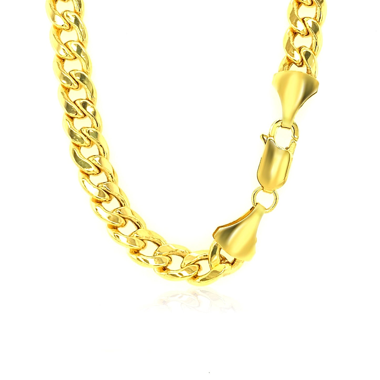 10K Yellow Gold Light Miami Cuban Chain Necklace (7.00mm) – True Pure Gold
