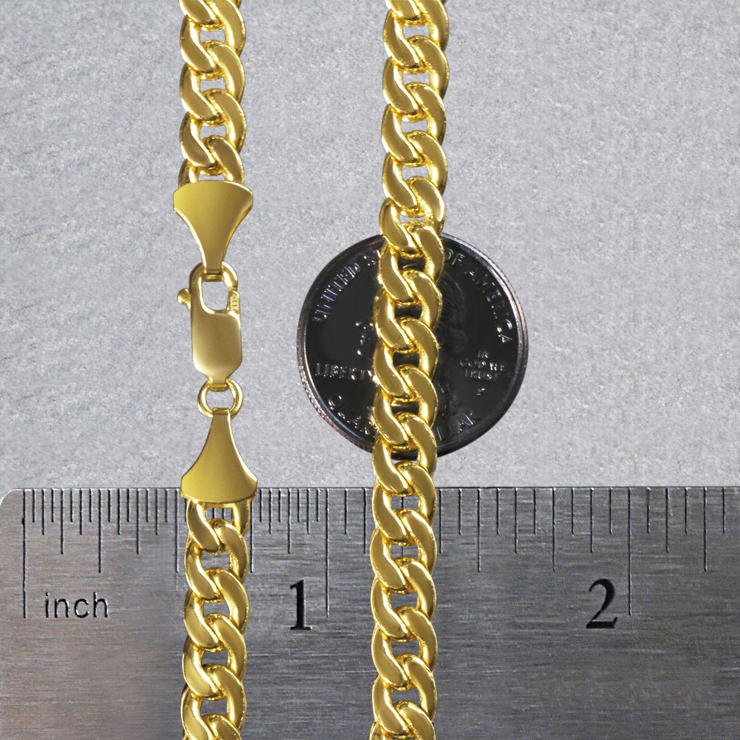10K Yellow Gold Light Miami Cuban Chain Necklace (7.00mm) – True Pure Gold