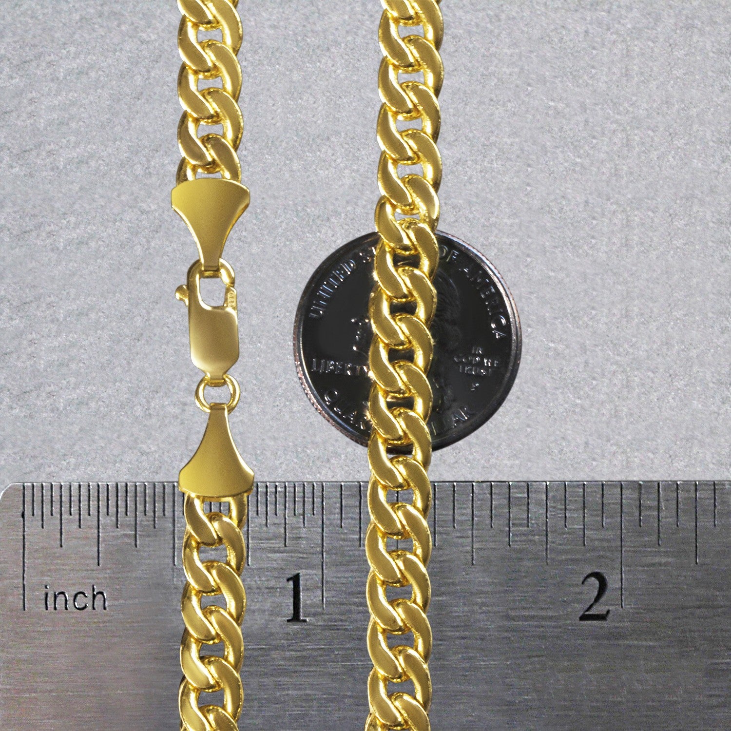 10K Yellow Gold Light Miami Cuban Chain Necklace (7.00mm) – True Pure Gold