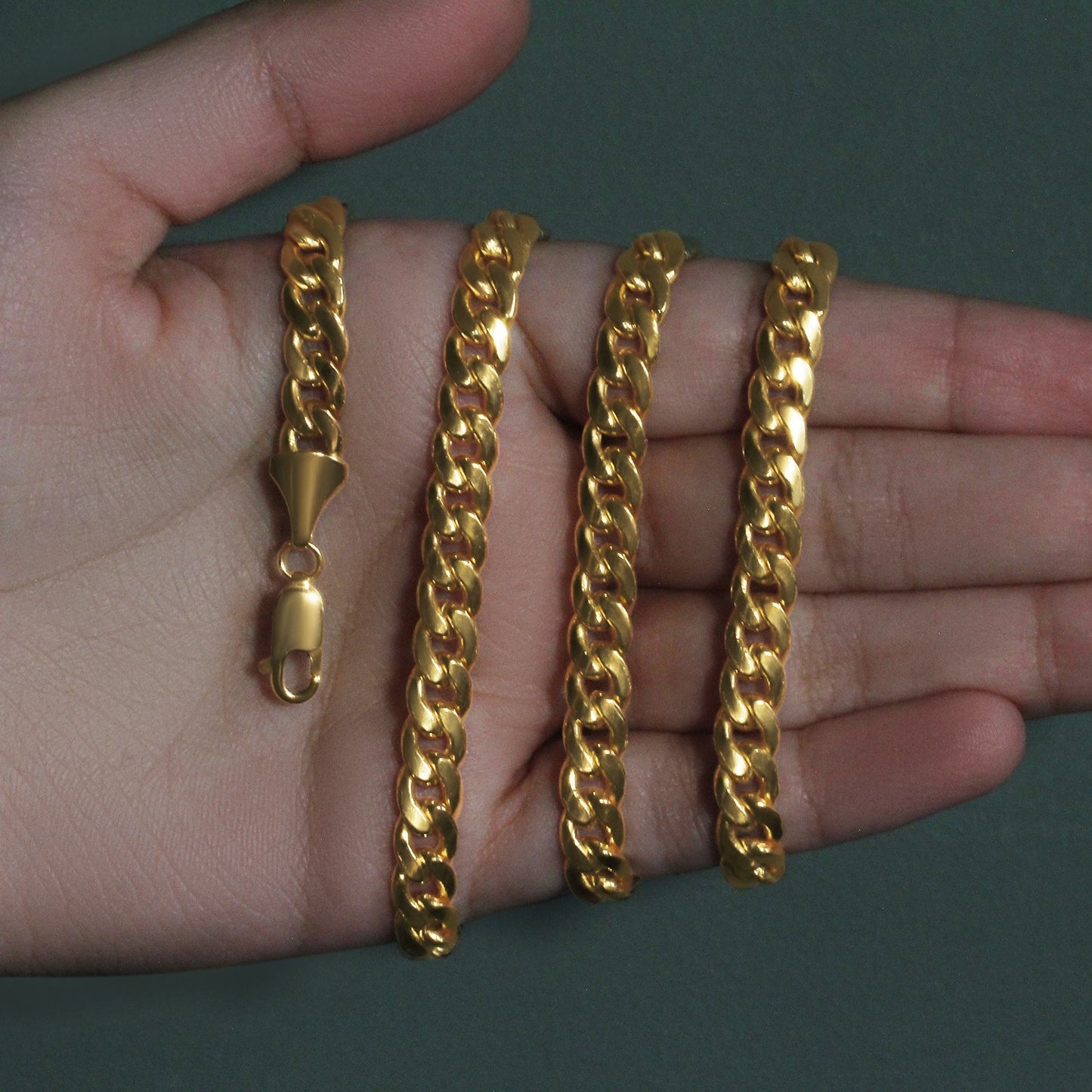 10K Yellow Gold Light Miami Cuban Chain Necklace (7.00mm) – True Pure Gold
