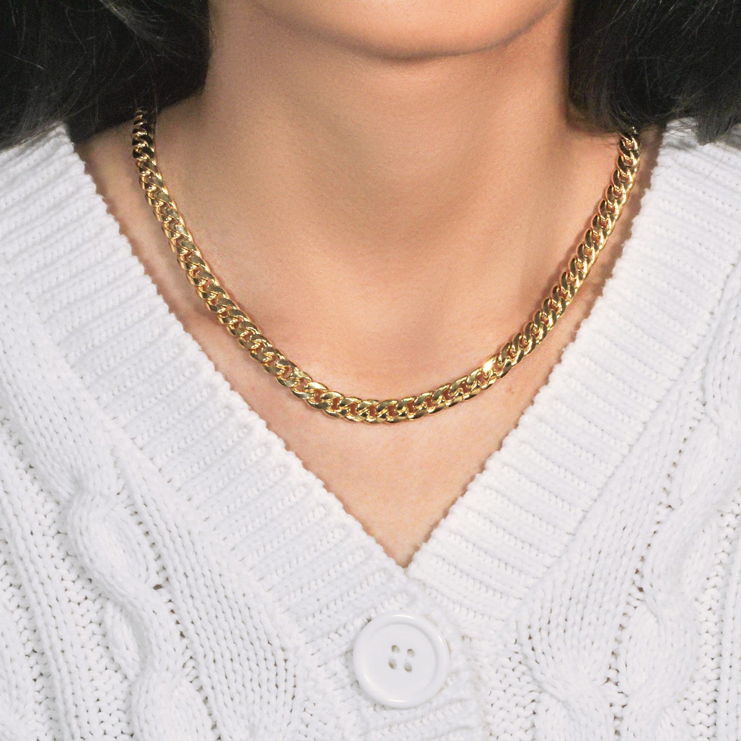 10K Yellow Gold Light Miami Cuban Chain Necklace (7.00mm) – True Pure Gold