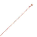 14K Rose Gold Machine Rope Chain Necklace (0.95mm)