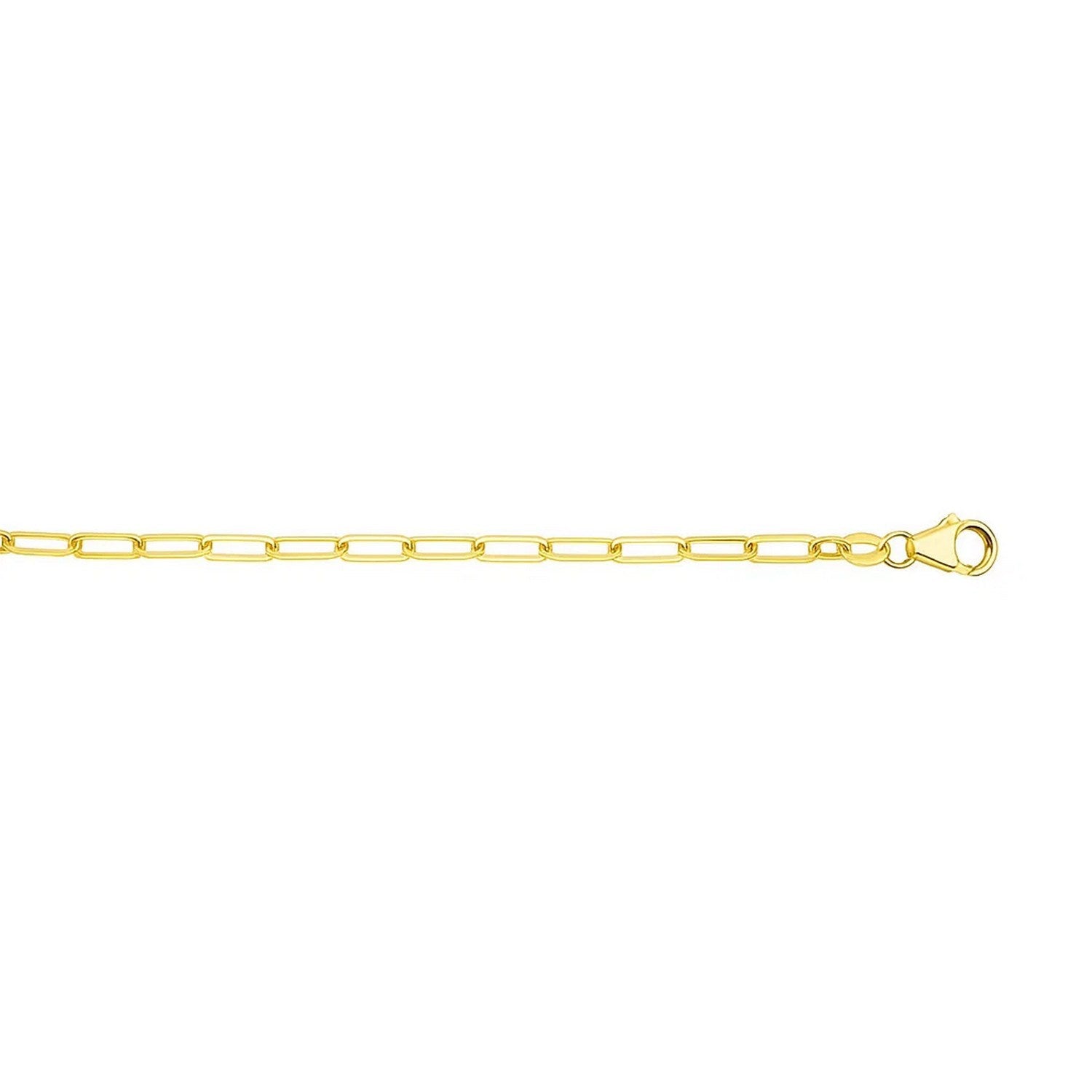 14K Yellow Gold Paperclip Chain 4.0mm | Bold Solid Gold, Lobster Clasp
