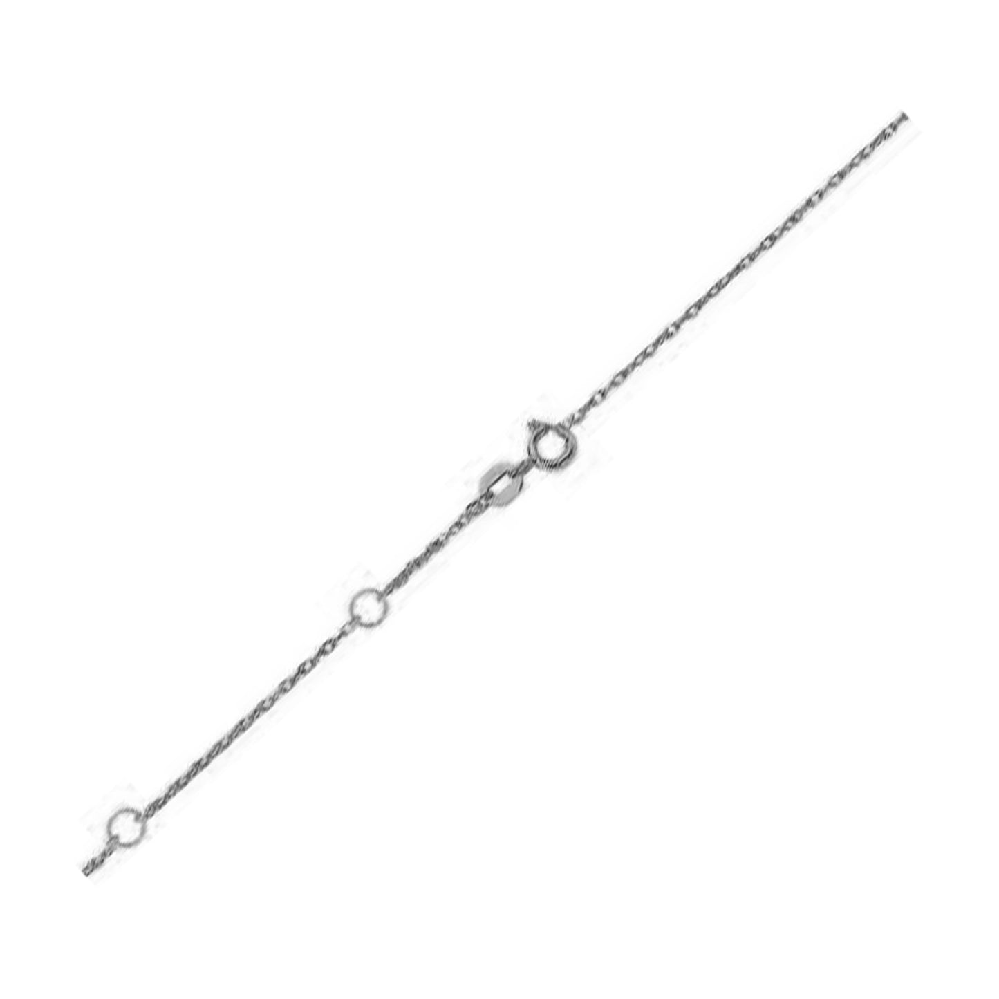 Double Extendable Rope Chain in 14K White Gold (0.85mm)