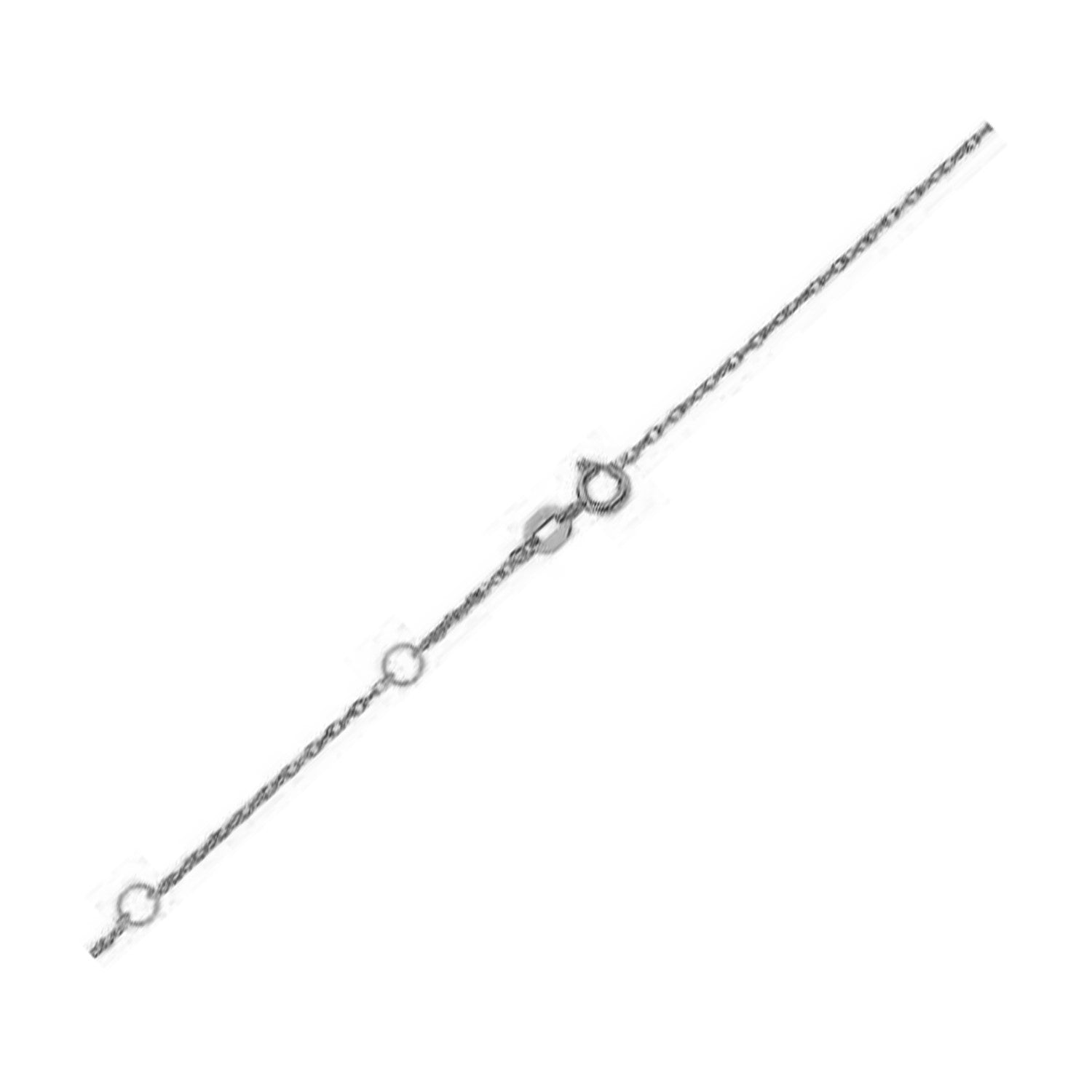 Double Extendable Rope Chain in 14K White Gold (0.85mm)