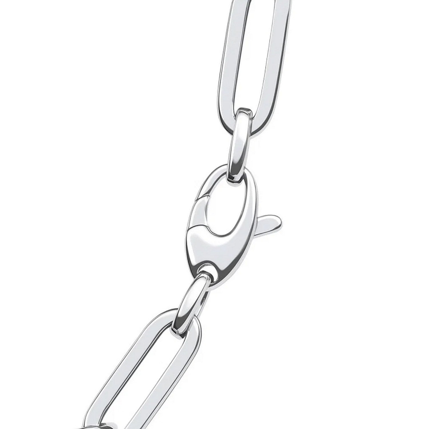 14k White Gold Bold Paperclip Chain (4.2 mm)