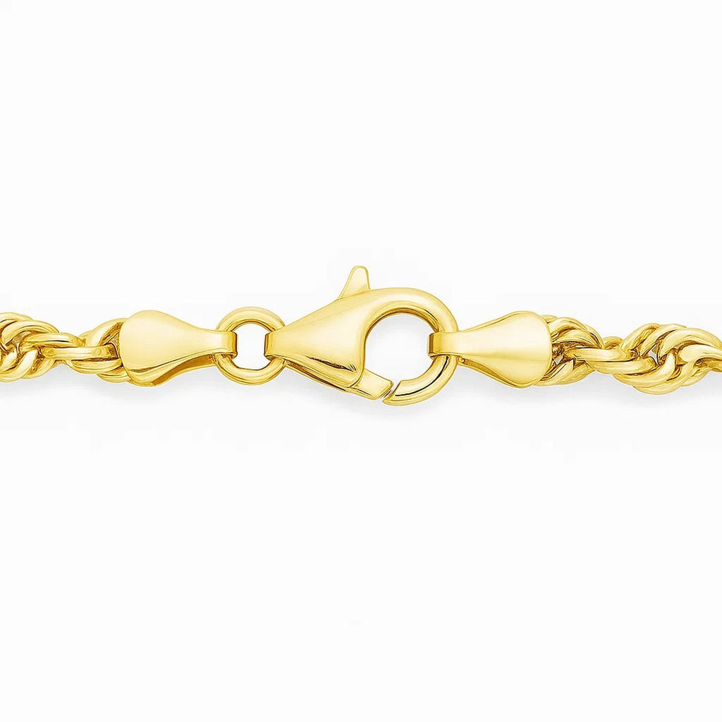 14K Yellow Gold Light Rope Chain Necklace (3.00mm)