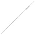 18K White Gold Double Extendable Cable Chain Necklace (1.30 mm)