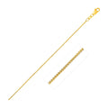 10K Yellow Gold Wheat Chain – 0.60mm, Solid Gold