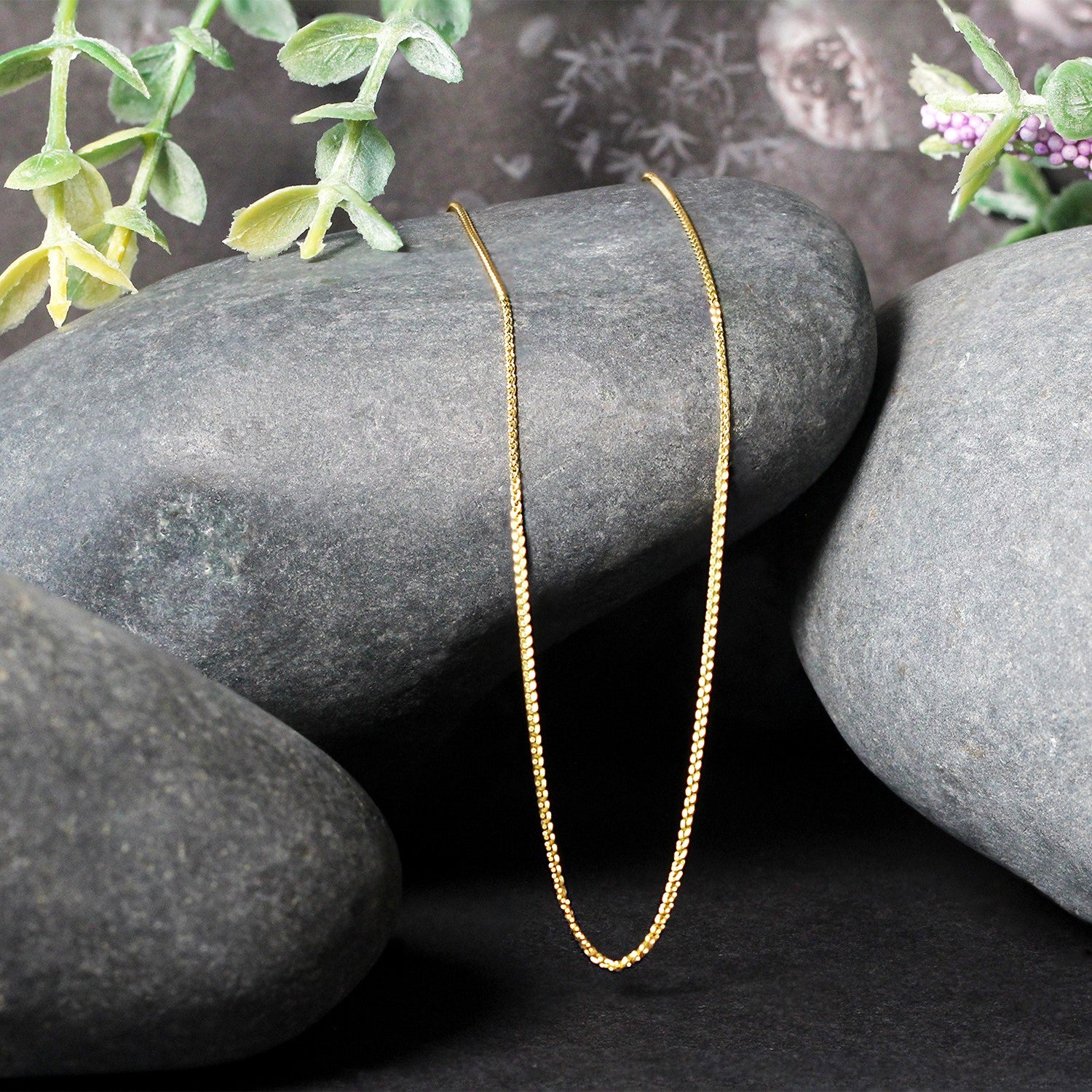 10K Yellow Gold Wheat Chain – 0.60mm, Solid Gold