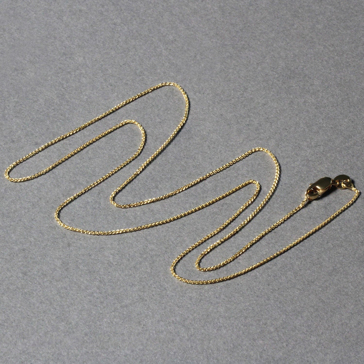 10K Yellow Gold Wheat Chain – 0.60mm, Solid Gold