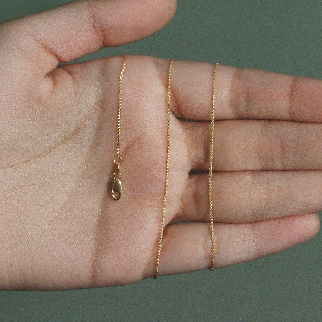 10K Yellow Gold Wheat Chain – 0.60mm, Solid Gold