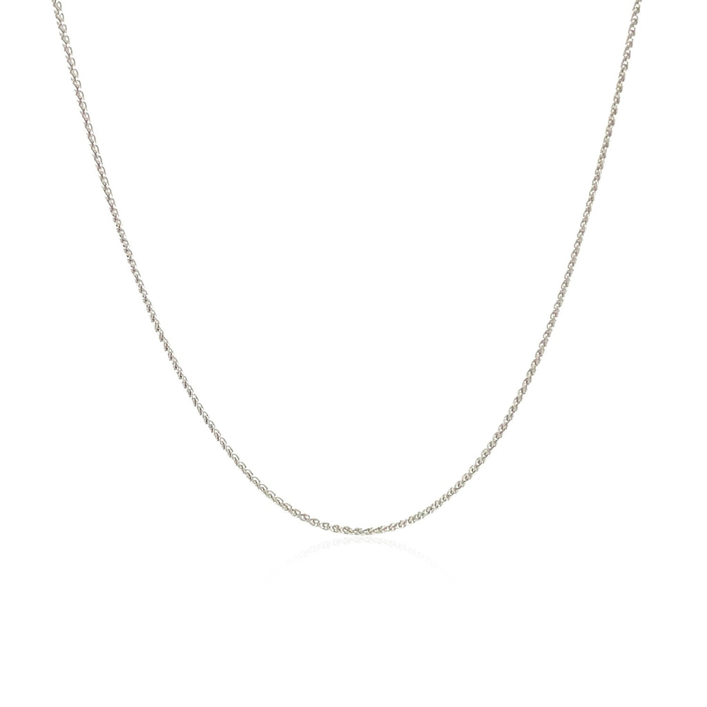 10K White Gold Wheat Chain – 0.60mm, Solid Gold