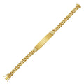14K Yellow Gold Lite Cuban ID Bracelet (7.20mm) – True Pure Gold