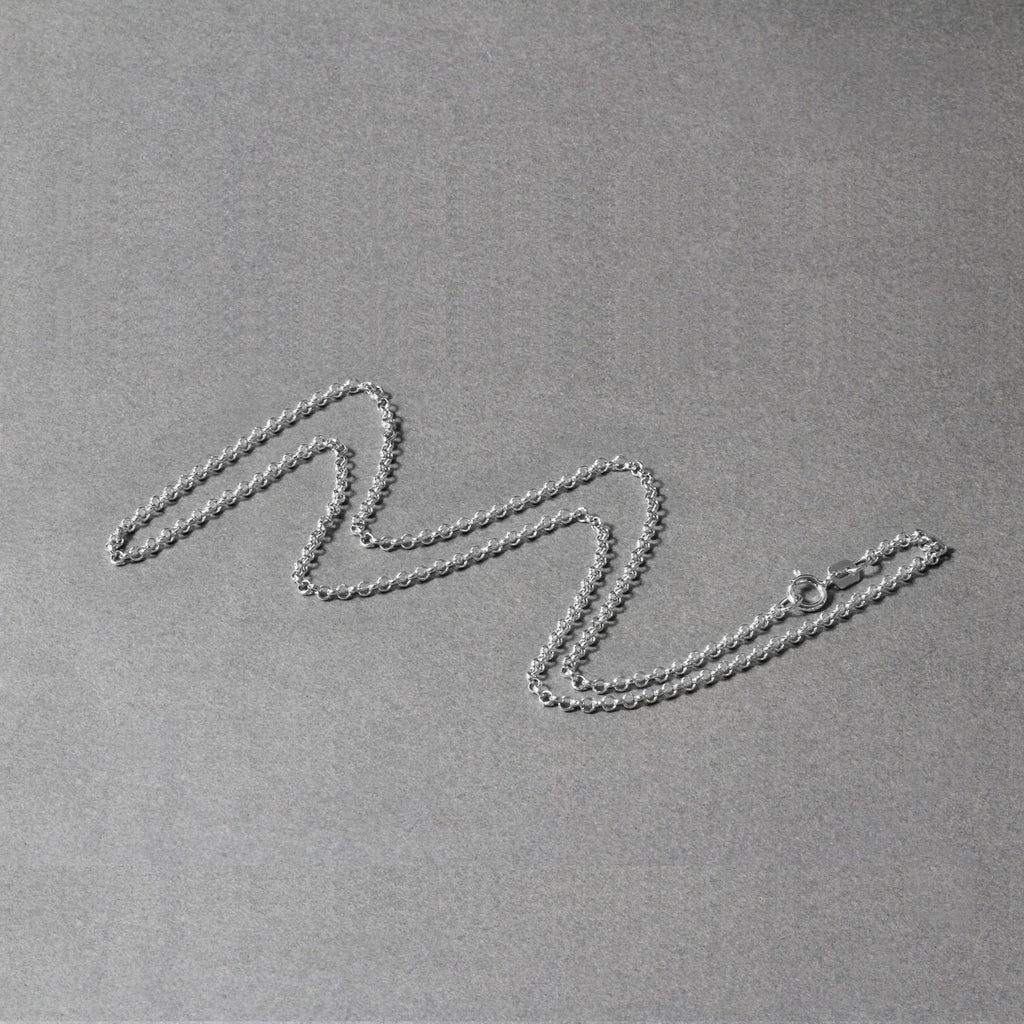 14K White Gold Rolo Chain – 1.90mm, Solid Gold