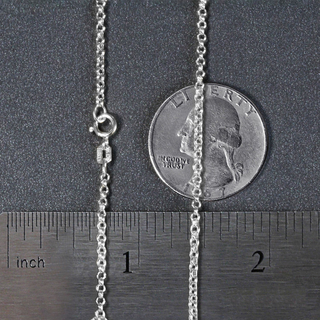 14K White Gold Rolo Chain – 1.90mm, Solid Gold