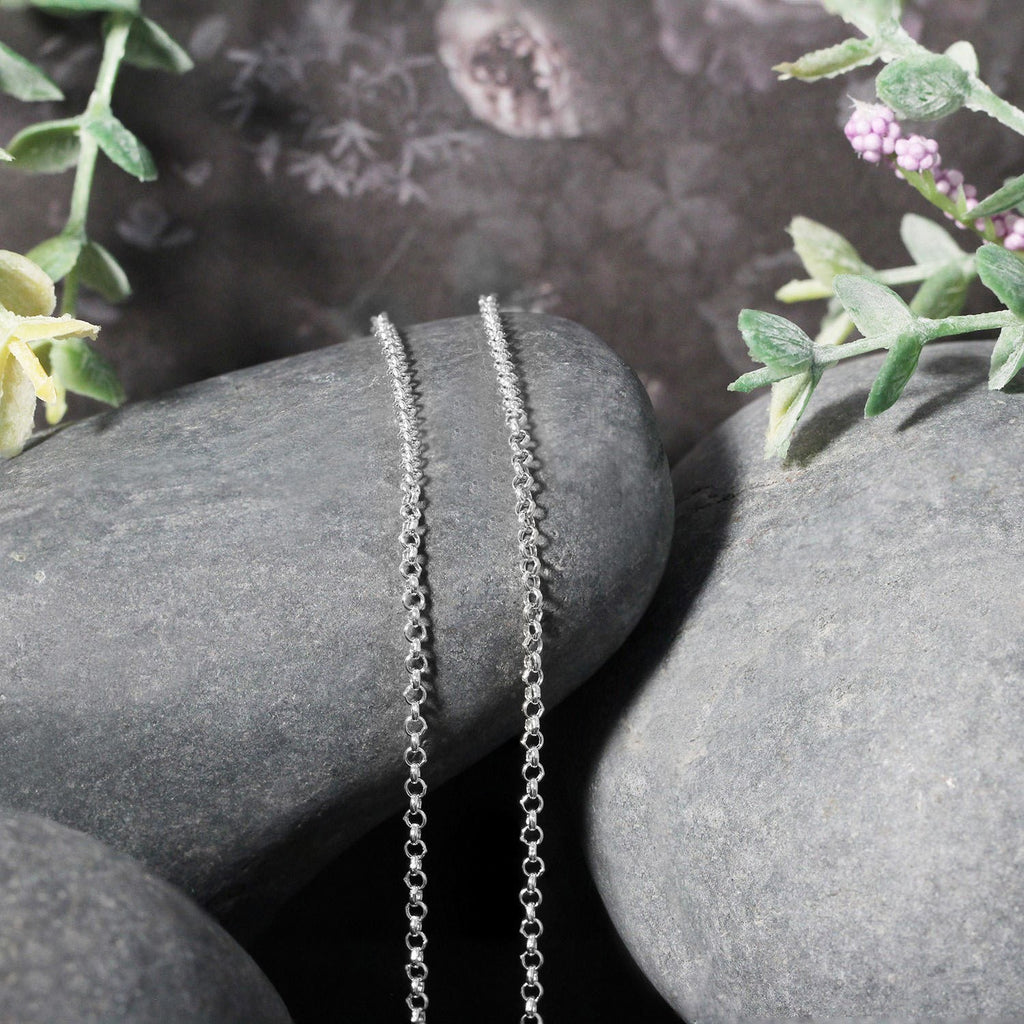 14K White Gold Rolo Chain – 1.90mm, Solid Gold