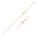 Extendable Cable Chain Necklace in 10K Rose Gold (0.87 mm)