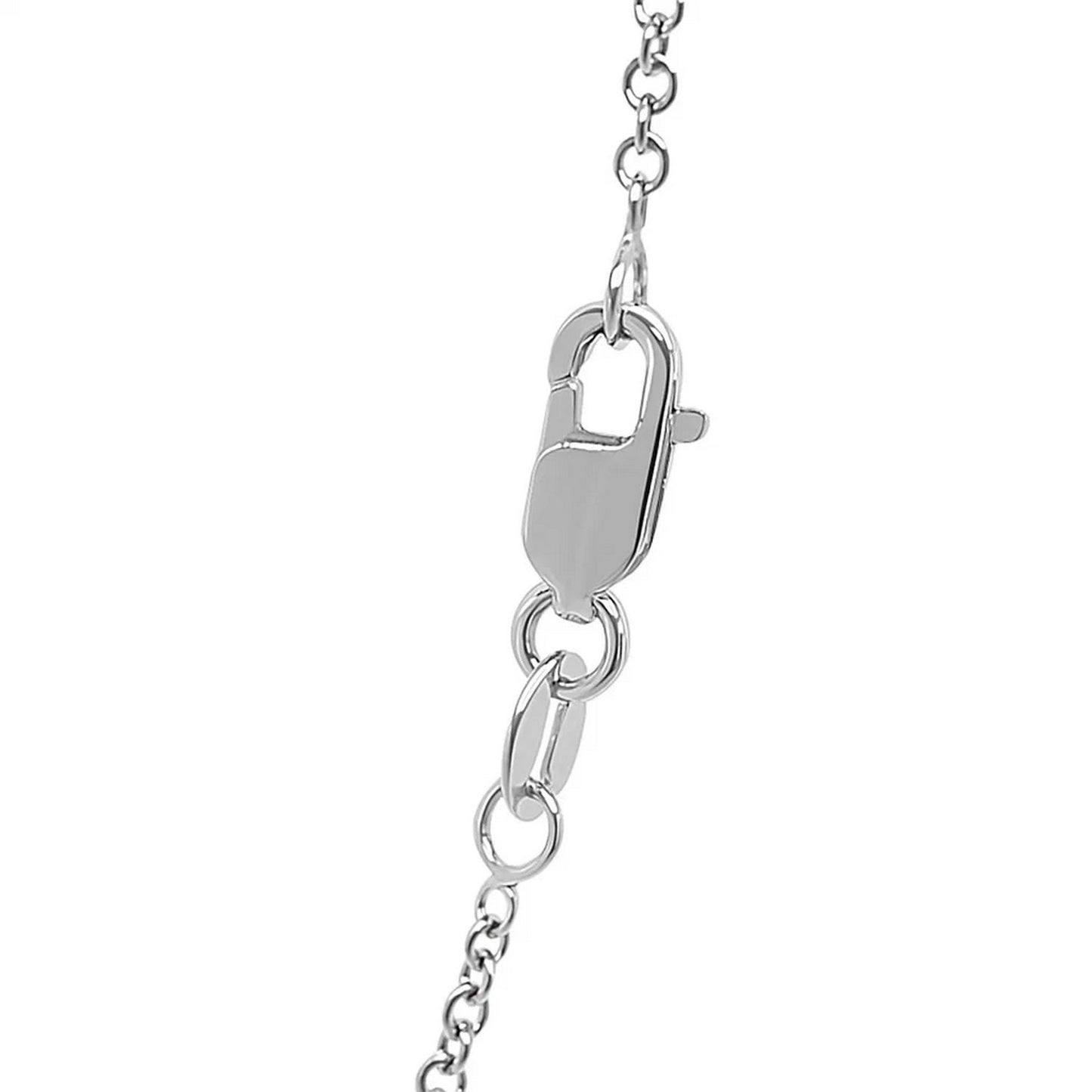 14K White Gold Round Cable Link Chain Necklace (1.50 mm)