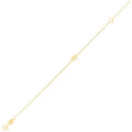 14K Yellow Gold Women's Mini Initial W Bracelet – 7 Inches – 14K Gold