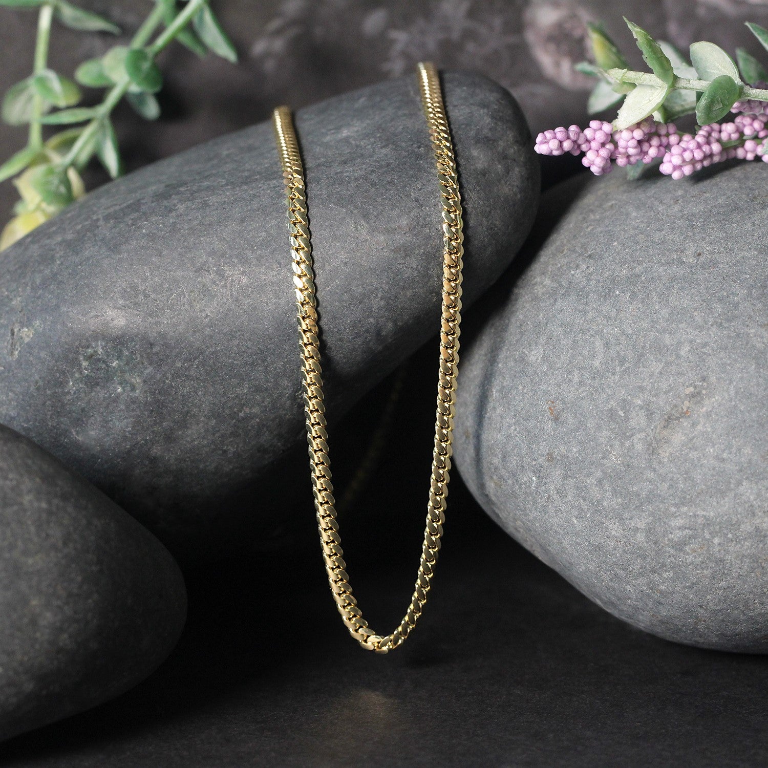 14K Yellow Gold Classic Solid Miami Cuban Chain Necklace (2.60mm)