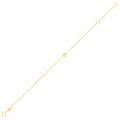 14K Yellow Gold Women's Mini Initial B Bracelet – 7 Inches – 14K Gold