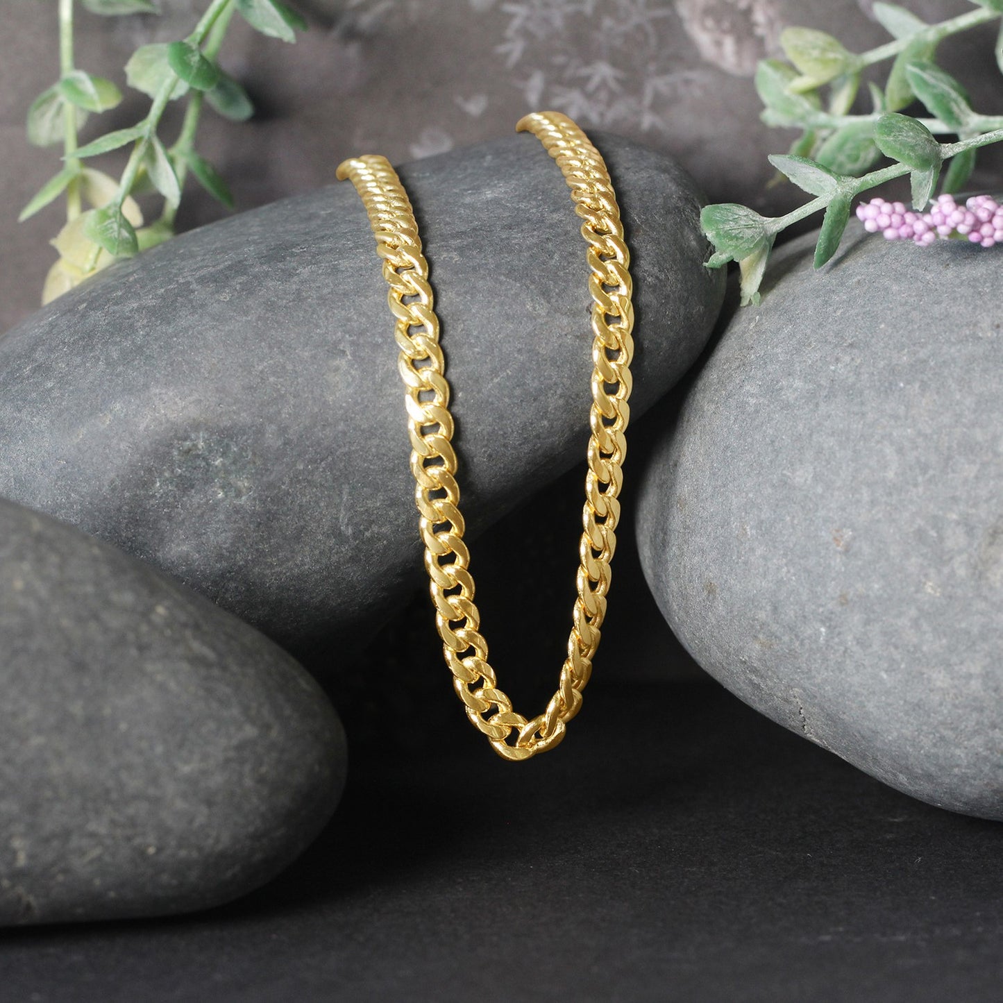 14K Yellow Gold Semi Solid Miami Cuban Chain Necklace (4.50mm) – True Pure Gold